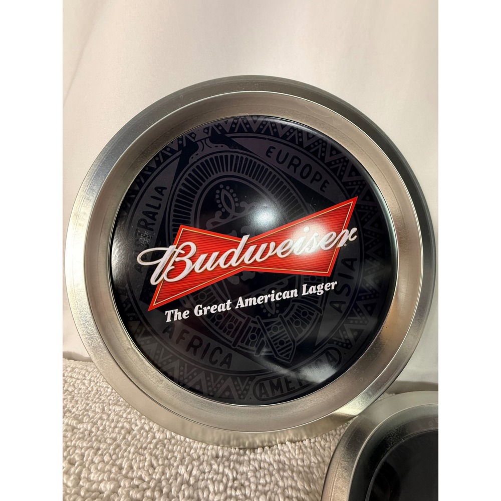 Budweiser The Great American Lager Metal Serving Trays‎ Set of 2 Anheuser-Busch